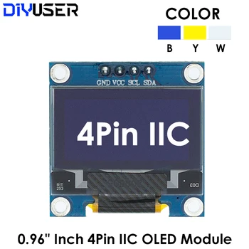 НОВ 0,96 инчов IIC Сериен Бяло/Синьо/Жълто OLED-дисплей Модул 128X64 I2C SSD1306 12864 LCD екран Такса за Arduino