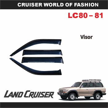 За Toyota LC80 Land Cruiser прозорец козирка ABS акрилни вятърни дефлектори Land Cruiser FJ82, тенти, подслон