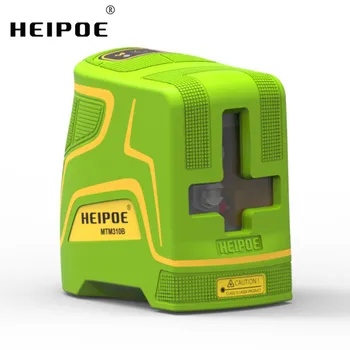 Heipoe 2 линии зелен лъч Самовыравнивающийся вертикални и хоризонтални лазерни ниво с акумулаторна литиево-йонна батерия и пулсиращи режима на работа на открито