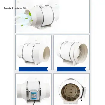R9CD 3/4-инчов канален вентилатор за баня, смукателна вентилация, стенен вентилатор за кухня, тоалетни