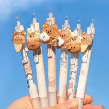 Сладък Мечка Механичен Молив 0,5 мм Cartoony Автоматичен Молив Kawaii Прес-Дръжка Корейски Канцеларски материали, Ученически Пособия, Офис Детски Подарък