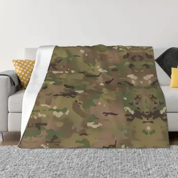Одеяло с военните камуфляжным дизайн, 3D принт, мека фланела, руно, армейски тактически камуфлаж, одеяла за пътуване, одеало за диван в спалнята