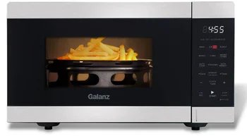 Galanz 0,9 куб. фута Микровълнова печка с въздушна плот, 900 W, неръждаема стомана