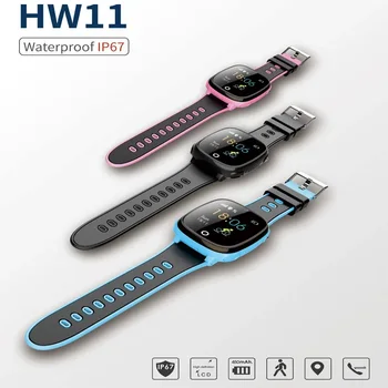 HW11 детски умен часовник с GPS позициониране IP67, водоустойчива крачкомер, детски SOS повикване, 2G, безопасни за детето телефонни часовници за Android и IOS