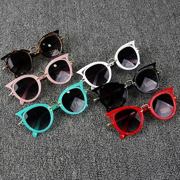 Детски Летни Аксесоари, очила, Очила за момчета и момичета, Защитни Слънчеви очила за отдих на Открито в Котешка форма UV400