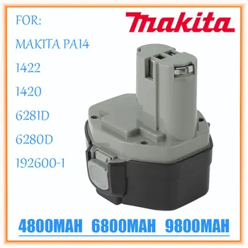 100% Оригинален 14,4 v 9800 mah NI-CD Батерия за електрически инструменти MAKITA 14,4 v акумулаторна Батерия за Makita PA14, 1422, 1420 192600-1 6281D 6280D