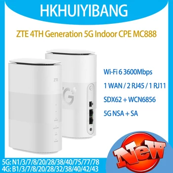Оригинален ZTE 4-то поколение 5G Закрит CPE MC888 Мрежа WiFi 6 3600 Mbps 3GPP Release 16 НСА + SA 5G Безжичен Рутер 2 Gigabit порта