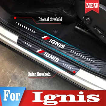 Защитен стикер на прага на колата за Suzuki Ignis, vinyl стикер със защита на прага, тампон върху педала, аксесоари за апликации