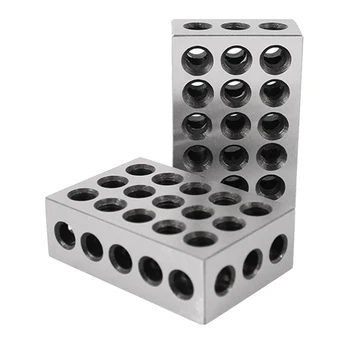 1 чифт блокове от закалена стомана, набор от паралелни блокове с 23 дупки, точността 25-50-75 мм