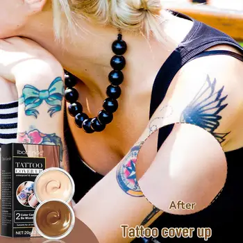 Татуировка Маскирующий грим белег върху кожата с гладък Водоустойчив коректор грунд крем кожа осветляющая основата на пълно покритие