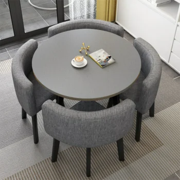 Модерните кръгли холни маси, кухненски принадлежности за всекидневната, конзолни подови акцентные маси, естетика, подпомагаща мебели в скандинавски стил