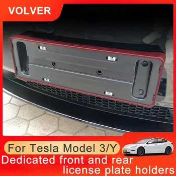Нова Енергийна Разрешително За Tesla Model Y/3 Рамка, Плоча Модел Автомобил На Предната И Задната Модификация Аксесоари Външни Авточасти 2022 2023