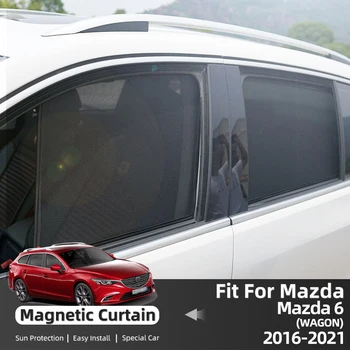 За Atenza Mazda 6 Wagon 2016-2023 авто козирка, магнитна рамка предна предното стъкло, шторка, слънчеви очила са в задния страничен прозорец, козирка
