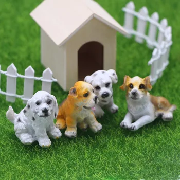 1 бр. кукла къща в миниатюра 1:12, имитация на терена, модел на кучето, аксесоари за кукли, декорация на сцената, е във вътрешния двор