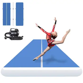 Безплатна Доставка 8x2x0,3 м Надуваеми Гимнастически Въздушни Пътеки, Акробатични Подложки с Помпа, Въздушен килим за Гимнастика Тренировки