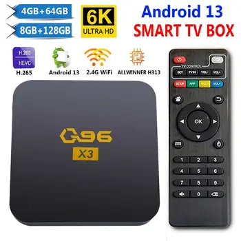 Q96 X3 Домашно Кино 6K HDR UHD 2,4 G WiFi Телеприставка Android 13 Allwinner H313 Smart TV Box