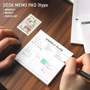 Креативен хартиен дневник Етикети за проектант на Лист, Списък със задачи Графика за работата на офис и ученически пособия Евтини корейски канцеларски материали