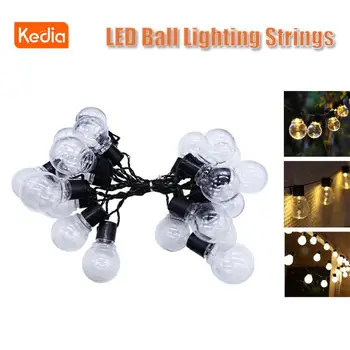 Kedia led топката гирлянди, венци, гирлянди, водоустойчив градинска лампа, коледни празнични светлини за сватбени партита, декоративна лампа
