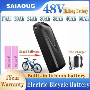 48v hailong техника Батерия за електрически Велосипед 48v 52v 20ah 24ah 30ah 40ah 50ah Bafang 500w 1000W 2000W E Bike Accu 13s5p Литиево-йонна Батерия