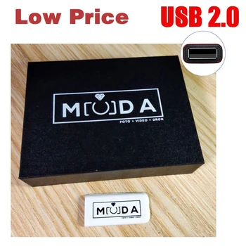 Черно-Бяла Хартиена кутия + Кожен USB Флаш памет С Безплатен ЛОГОТО на Висока Скорост Изберете 3,0 Ниска цена, Изберете 2,0 Флаш памет 4 GB 8 GB 16 GB 32 GB