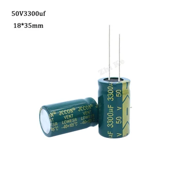 1 бр. 3300 icf 50 В бразда електролитни кондензатори 50 На 3300 icf висока честота на кондензатора 18x35 мм
