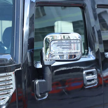 Автомобилни странични капаци огледала за обратно виждане, тампон за Hummer H2 2003-2009, външни аксесоари, металик ABS
