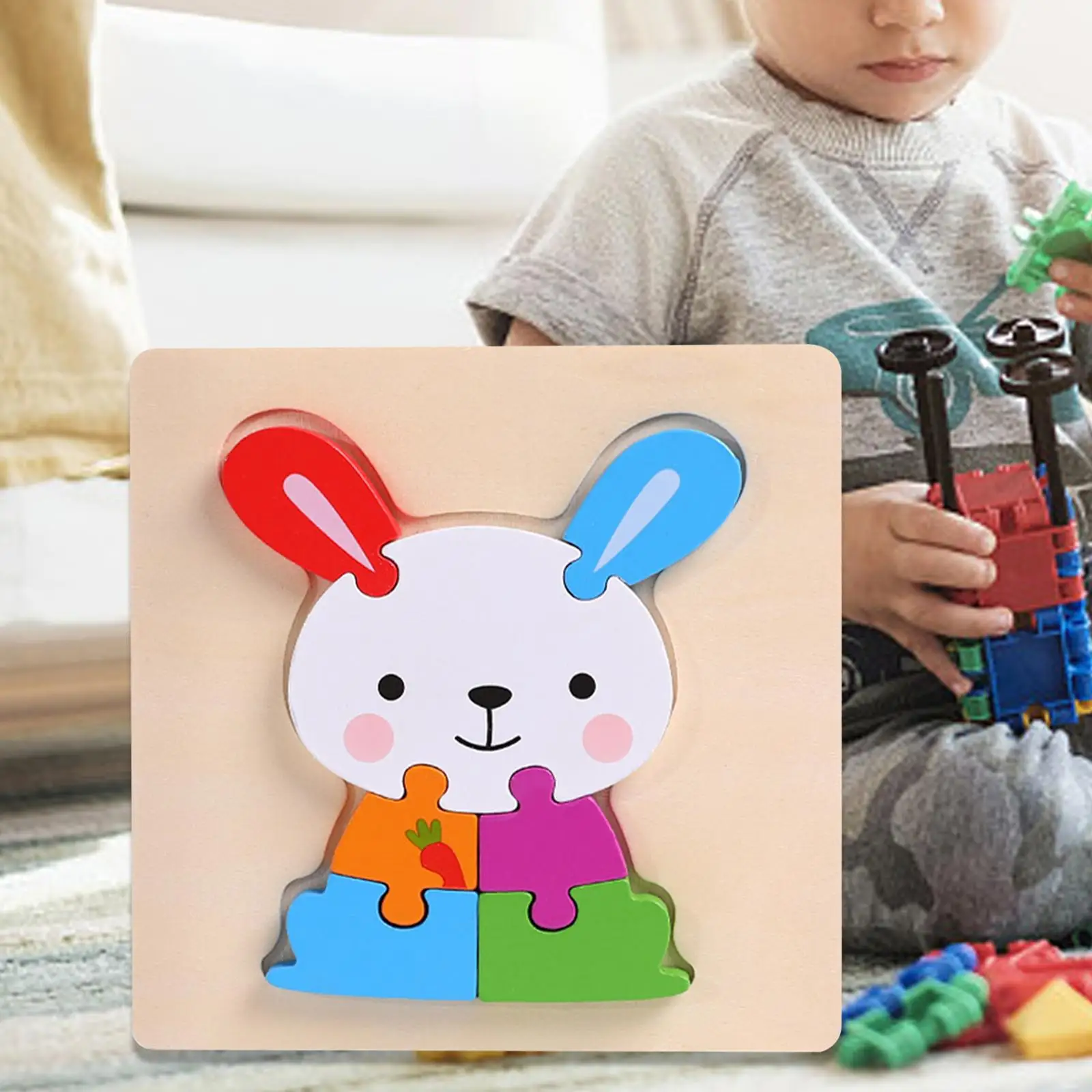 Пъзели с животни, цветен подарък за момичета и момчета, забавни играчки за предучилищна възраст, образователна играчка, 3D блокове, игра, дървени пъзели